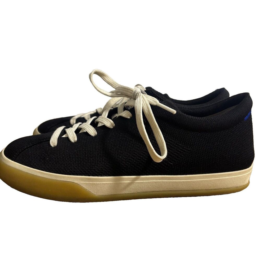 Rothy's The Lace Up Sneaker Women's US 8.5 Black Knit Soft Flexible Comfort